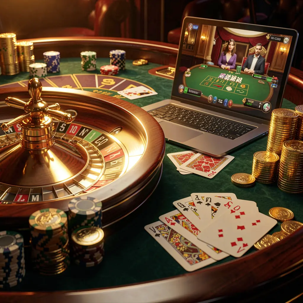 TYAMBA – Experience thrilling online roulette action in the Philippines Close-up view of a digital roulette table with casino chips and a spinning wheel on the TYAMBA online casino platform for players in the Philippines