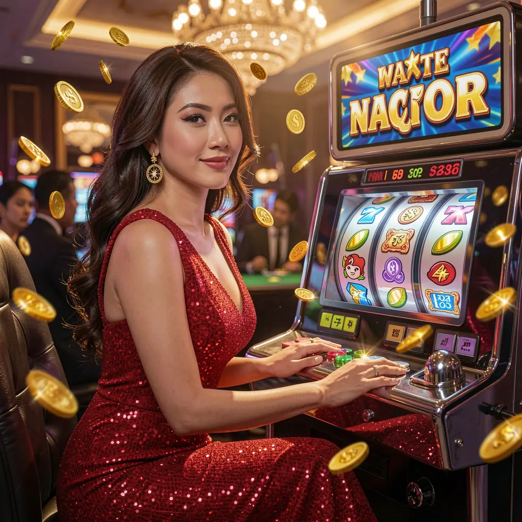 TYAMBA – Experience premium online casino gameplay for players in the Philippines Stylish female player enjoying high quality slot machines with vibrant lights and coin effects at TYAMBA casino designed for modern gamers in the Philippines